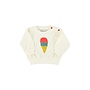 Piupiuchick | Baby Sweatshirt Ecru With Ice Cream Print
