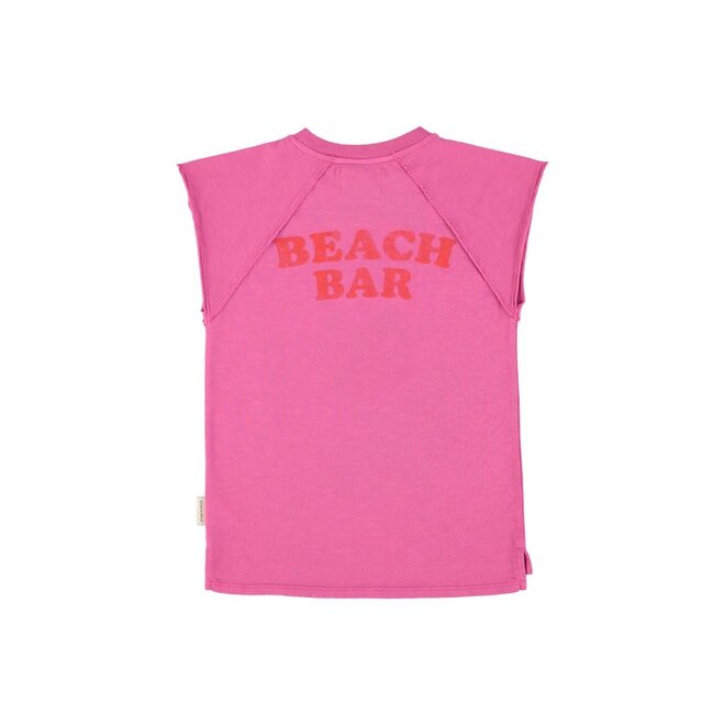 Piupiuchick | T-Shirt Dress Fuchsia With Ice Cream Print