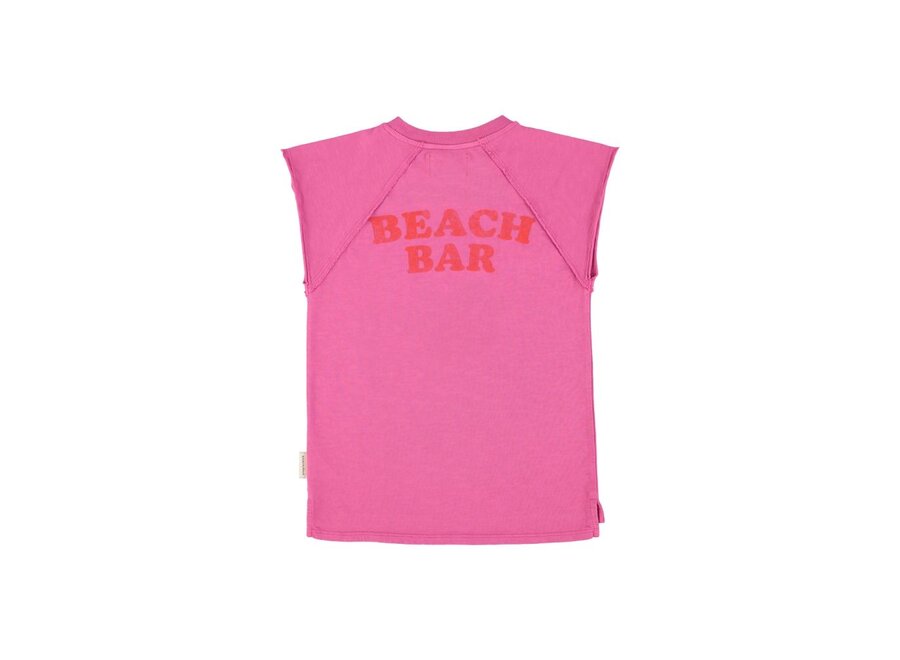 Piupiuchick | T-Shirt Dress Fuchsia With Ice Cream Print