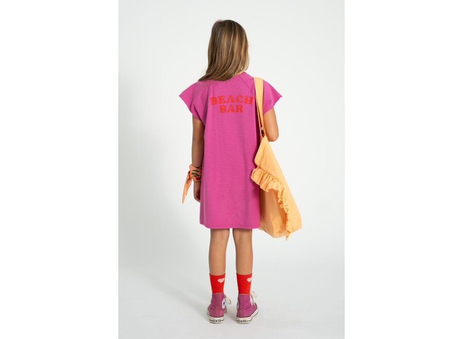 Piupiuchick | T-Shirt Dress Fuchsia With Ice Cream Print