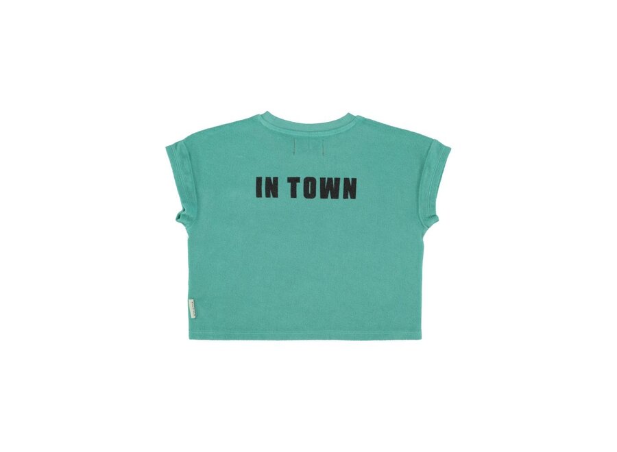 Piupiuchick | T'Shirt Turquoise With "Best Friend" Print