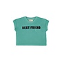 Piupiuchick | T'Shirt Turquoise With "Best Friend" Print