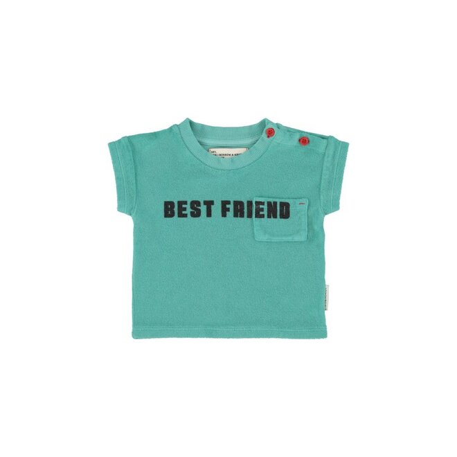 Baby T'Shirt Turquoise With "Best Friend" Print