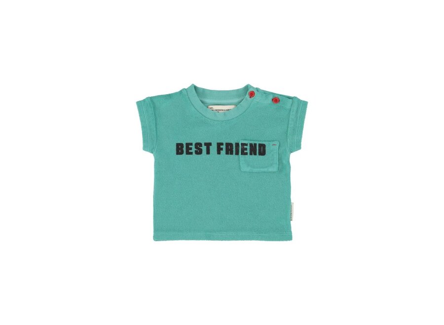 Baby T'Shirt Turquoise With "Best Friend" Print