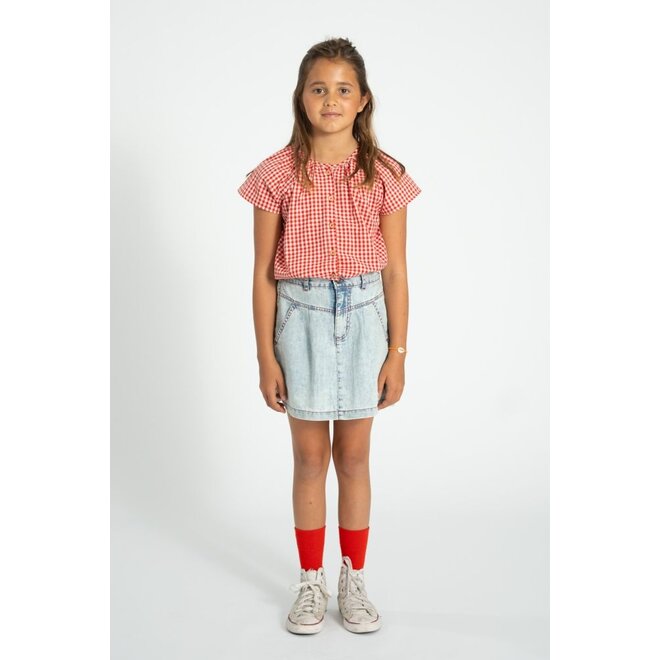 Piupiuchick | Short Skirt Blue Light Denim