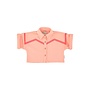 Piupiuchick | Short Sleeves Jacket Pink With Pink Geometric Lines