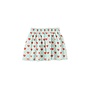 Piupiuchick | Short Skirt Light Blue With Red Hearts Allover