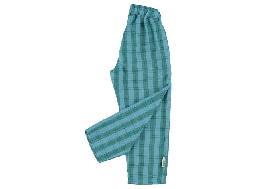 Piupiuchick | Unisex Trousers Blue/Green Checkered