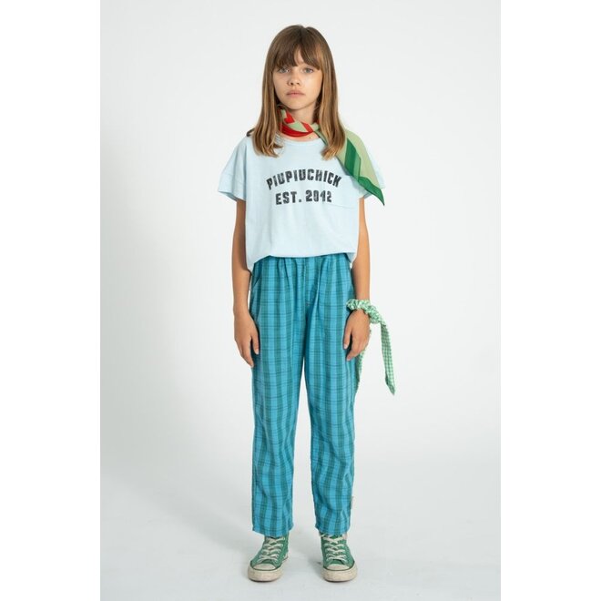 Piupiuchick | Unisex Trousers Blue/Green Checkered