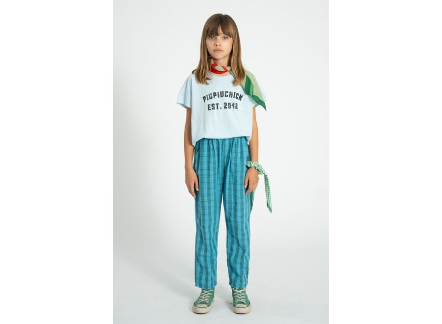 Piupiuchick | Unisex Trousers Blue/Green Checkered