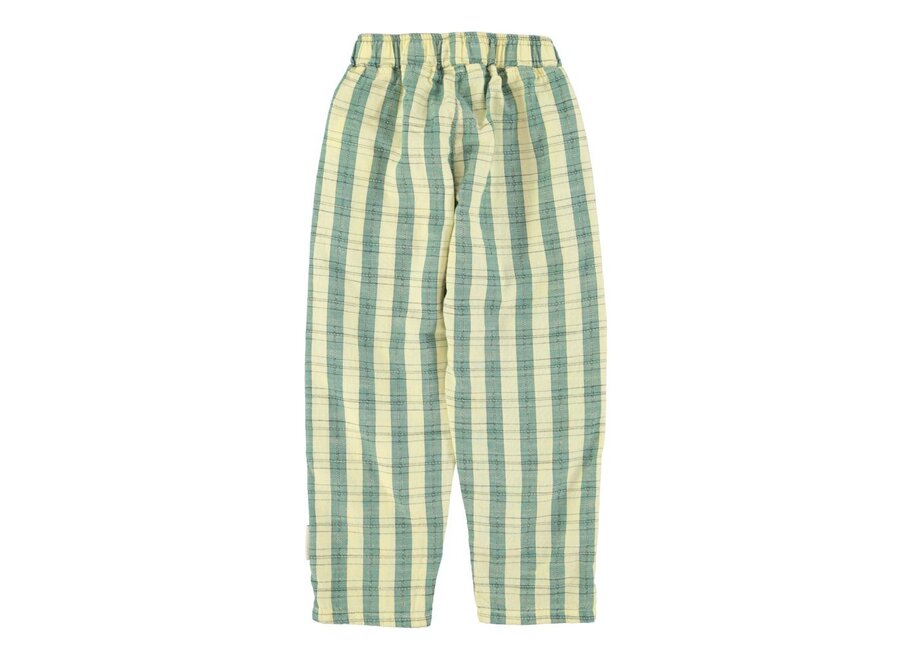 Piupiuchick | Unisex Trousers Light Yellow Checkered