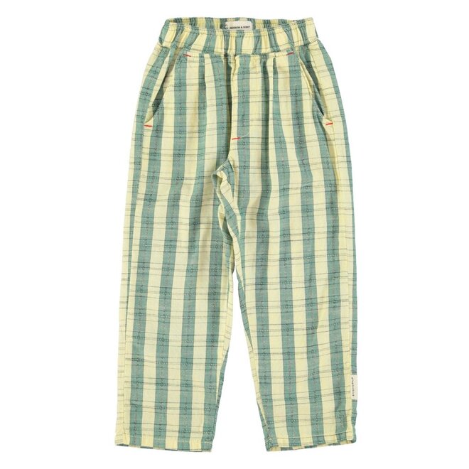 Piupiuchick | Unisex Trousers Light Yellow Checkered