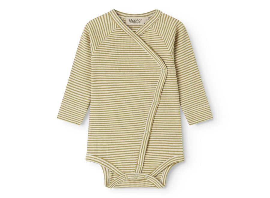 Bellis Romper Olive Stripe