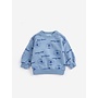 Bobo Choses | Pickles The Dog All Over Sweatshirt Prussian Blue