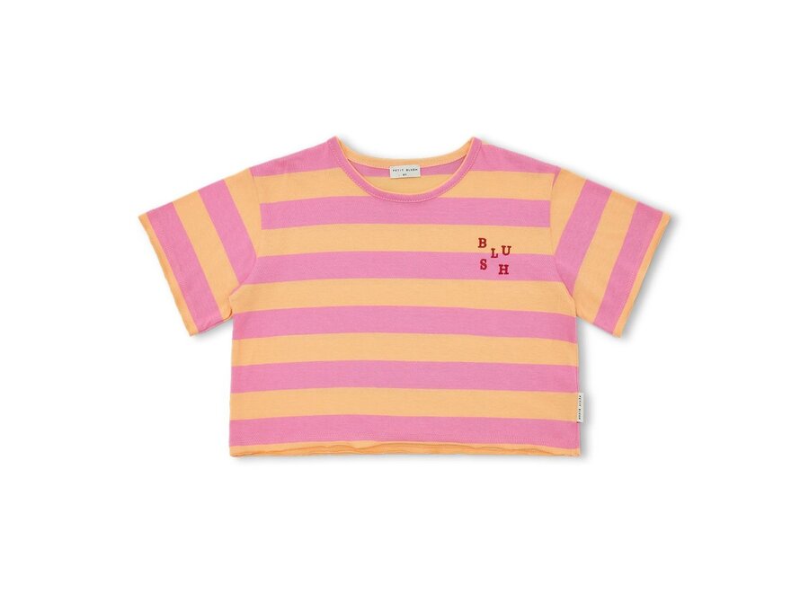 Petit Blush | Stripe T-Shirt Cashmere Rose Peach Cobbler