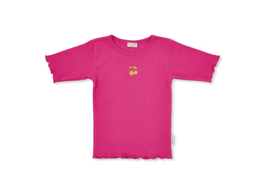 Rib T-Shirt Rose Violet