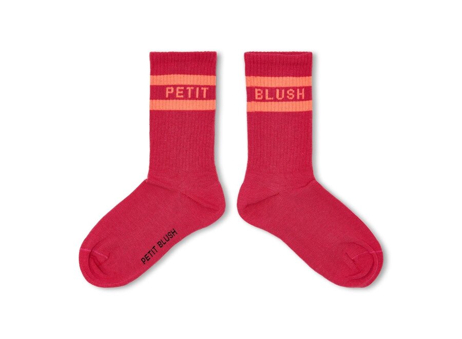 Petit Blush | Sport Socks Raspberry Neon Orange