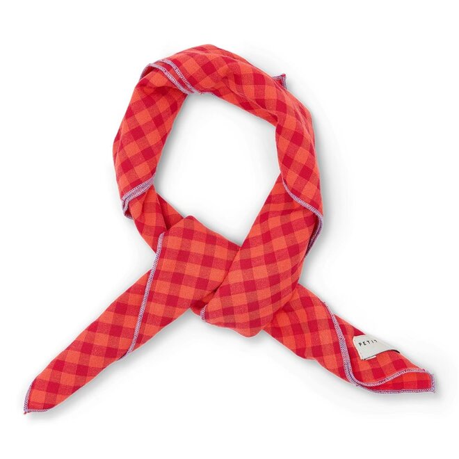 Scarf 50x50 cm Check Red