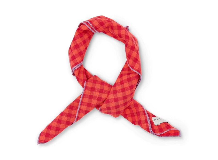 Scarf 50x50 cm Check Red