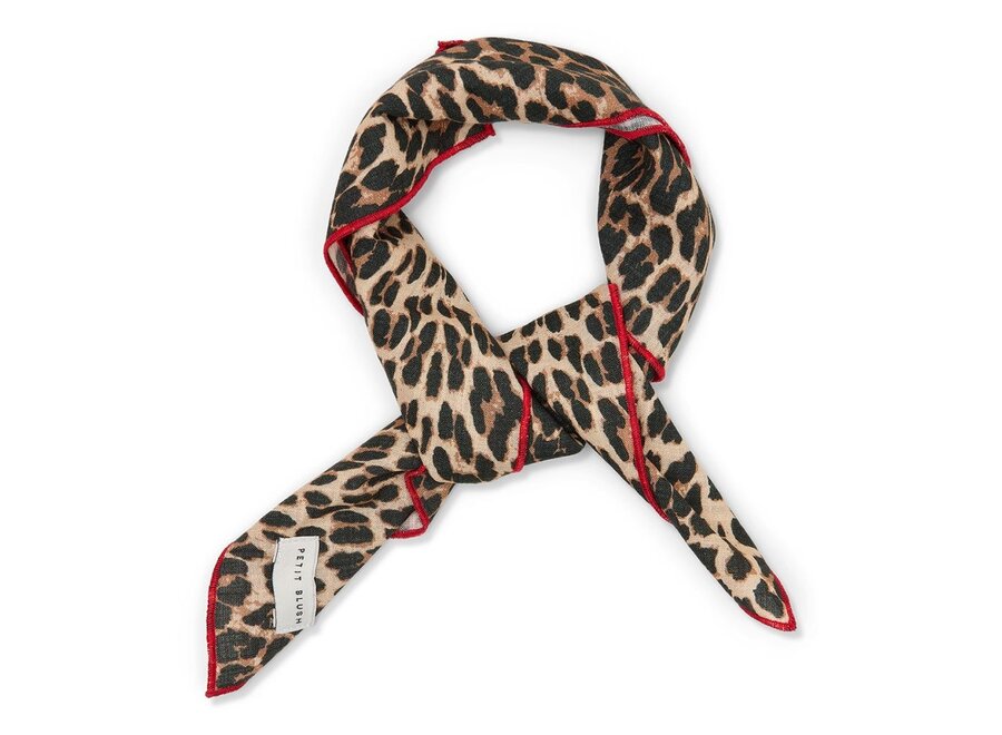 Petit Blush | Scarf 50x50 cm Leopard AOP
