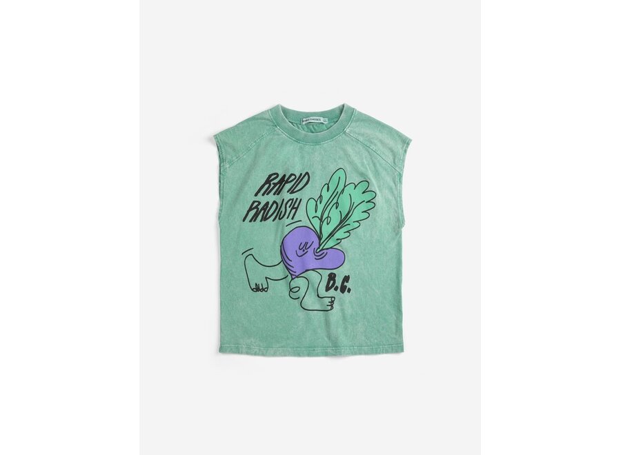 Bobo Choses | Rapid Radish Sleeveless T-Shirt Green