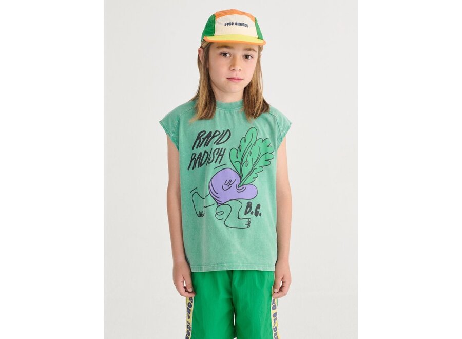 Bobo Choses | Rapid Radish Sleeveless T-Shirt Green