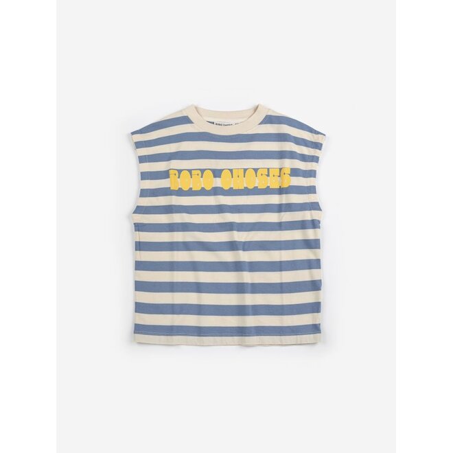 Bobo Choses | Bobo Choses Modern Striped Sleeveless T-Shirt Offwhite