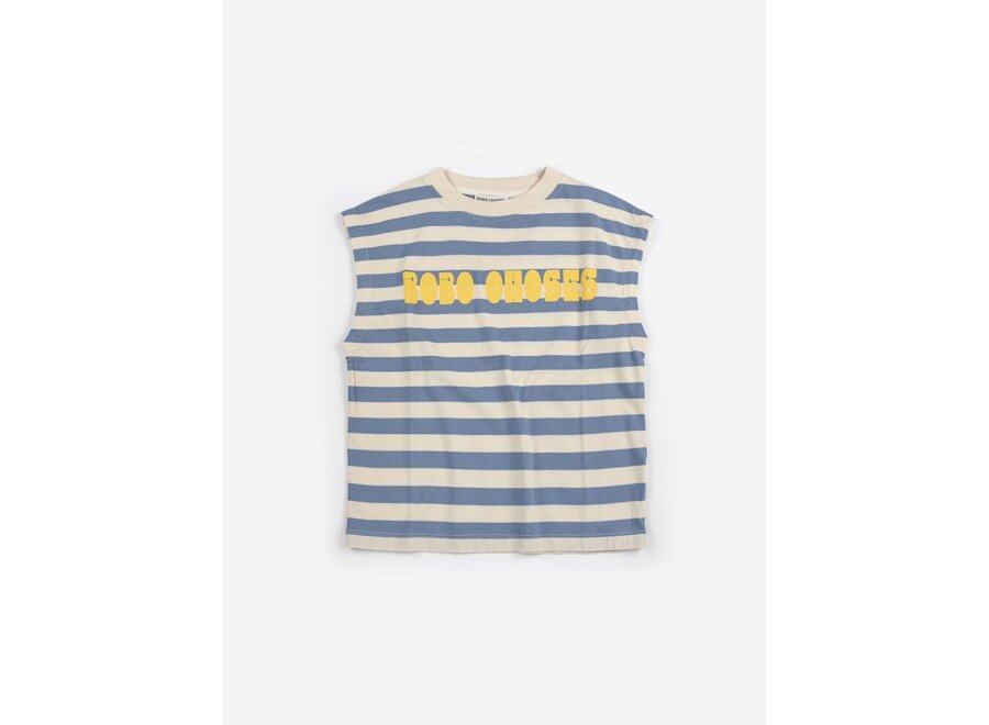 Bobo Choses | Bobo Choses Modern Striped Sleeveless T-Shirt Offwhite