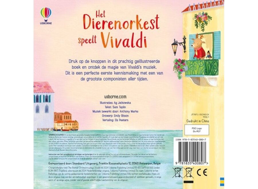 Geluidenboek: Het dierenorkest speelt Vivaldi |  Sam Taplin