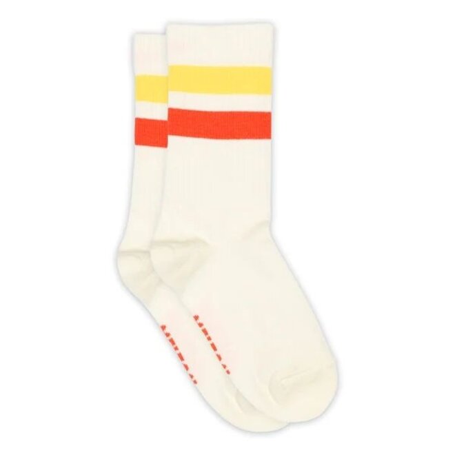 Sporty Stripe Socks Snow White