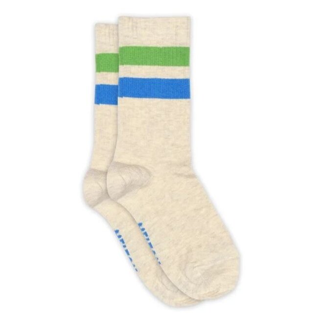 Melton | Sporty Stripe Socks Light Beige Melange