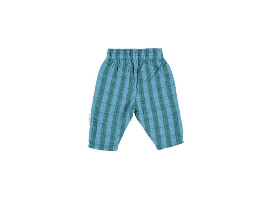 Piupiuchick | Unisex Baby Trousers Blue/Green Checkered