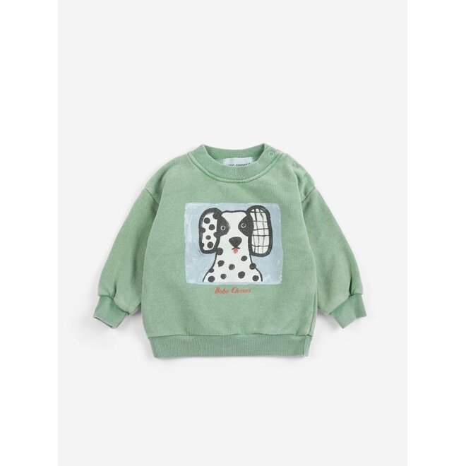 Bobo Choses | Van Dog Baby Sweatshirt Green
