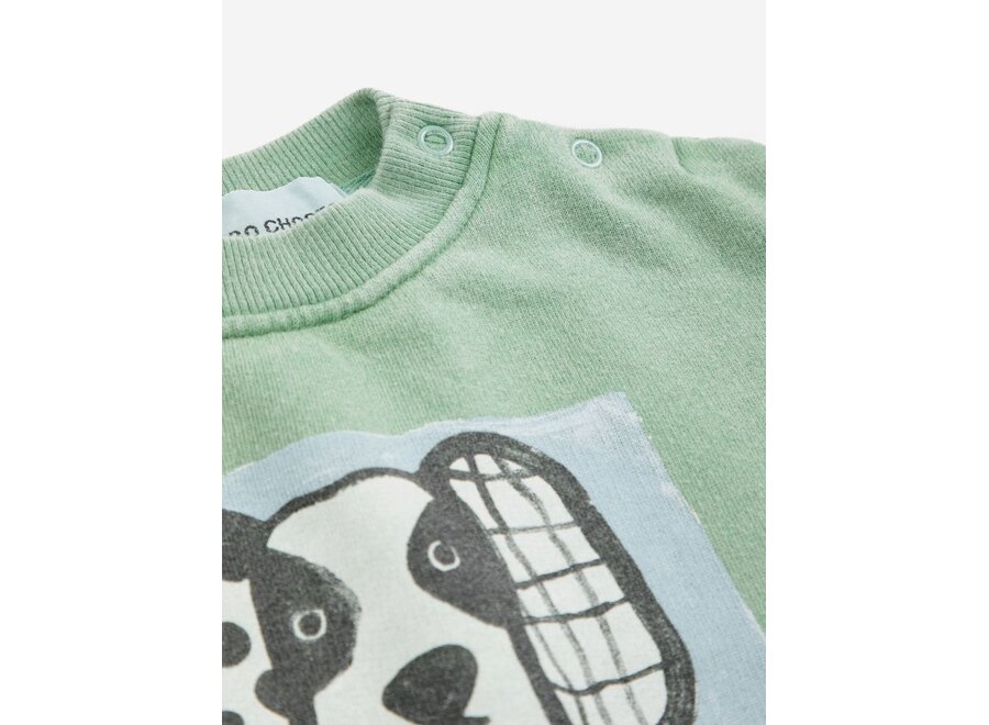 Bobo Choses | Van Dog Baby Sweatshirt Green