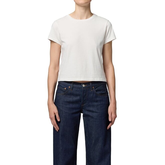 AGOLDE | Adine Shrunken Tee White Ash
