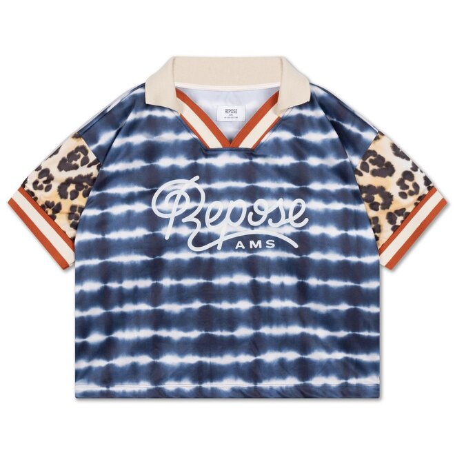 Sport Jersey SS Sea Blue Tie Dye Color Block