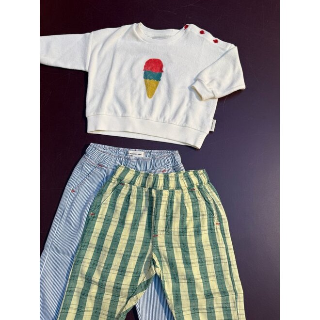 Piupiuchick | Baby Sweatshirt Ecru With Ice Cream Print