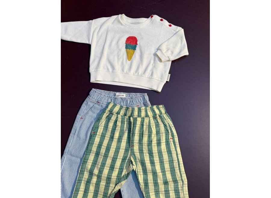 Piupiuchick | Unisex Trousers Light Yellow Checkered