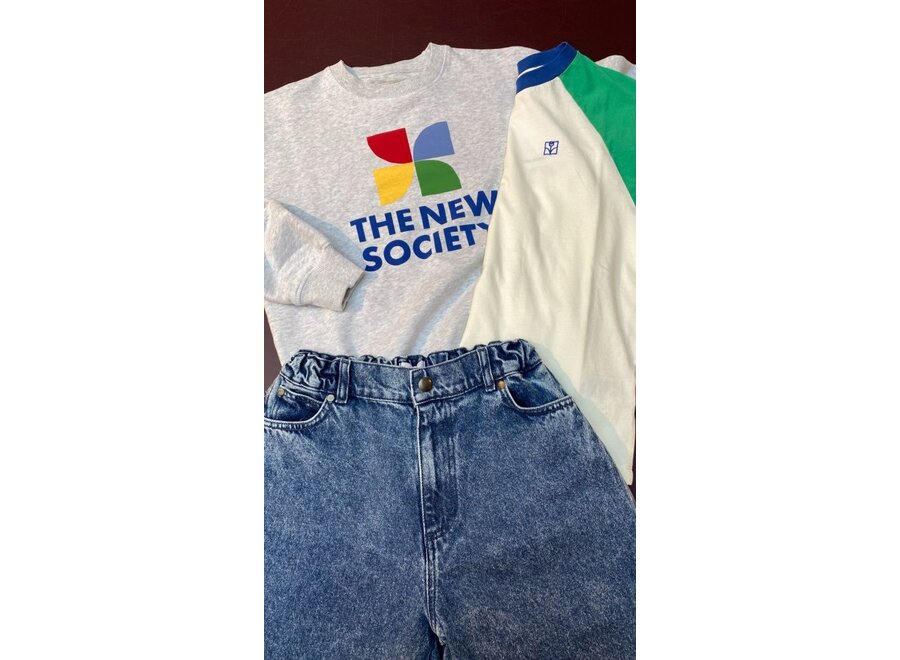 The New Society | TNS Logo Sweatshirt Light Grey Melange