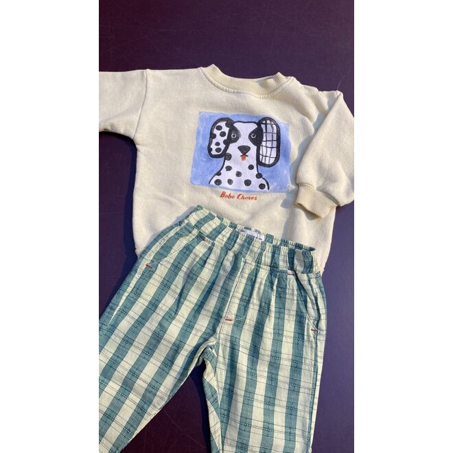 Piupiuchick | Unisex Trousers Light Yellow Checkered