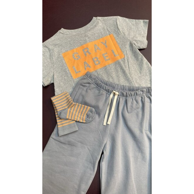 Gray Label | Oversized Tee GOTS 15Y Grey Melange / Bright Melon