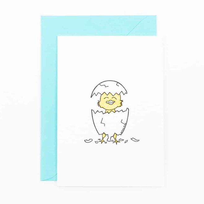 Letterpress Card ‘Newborn chick'