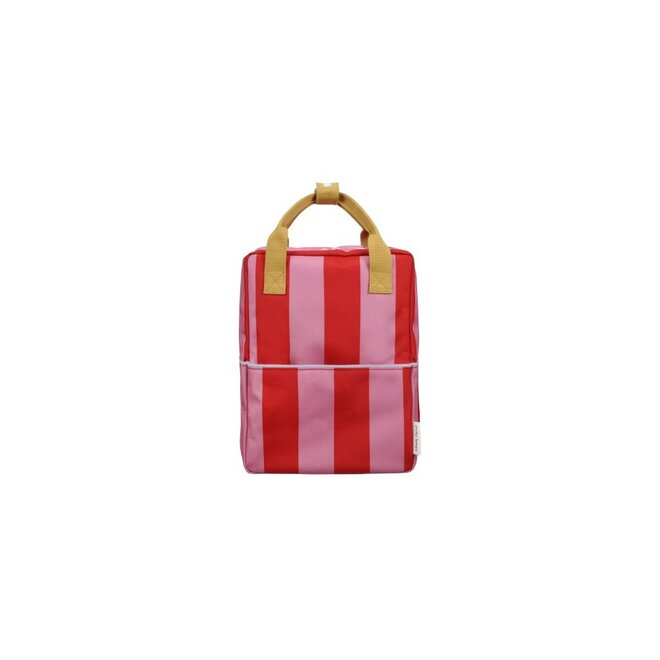 Backpack Medium Lemon Tree Stripes Red Apple + Rosebay Pink
