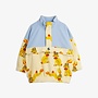 Mini Rodini | Rabbits Aop Fleece Halfzip Sweater Yellow