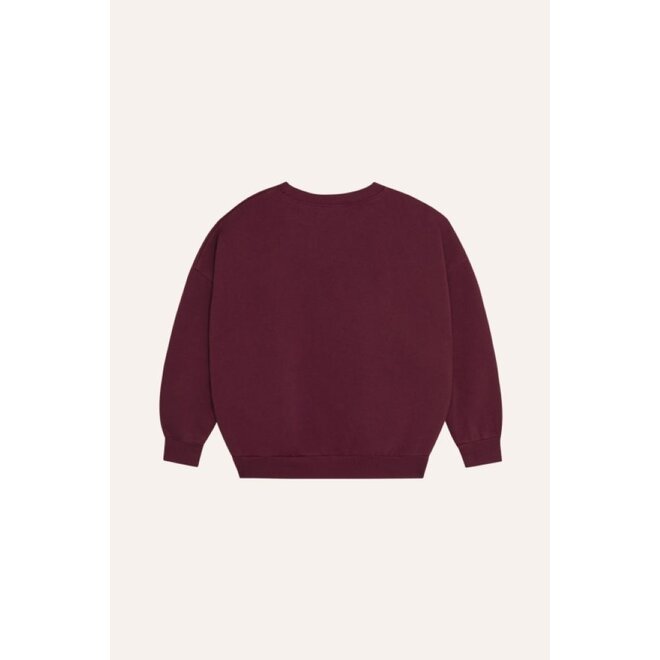 The Campamento | Big Blue Daisy Sweatshirt Burgundy