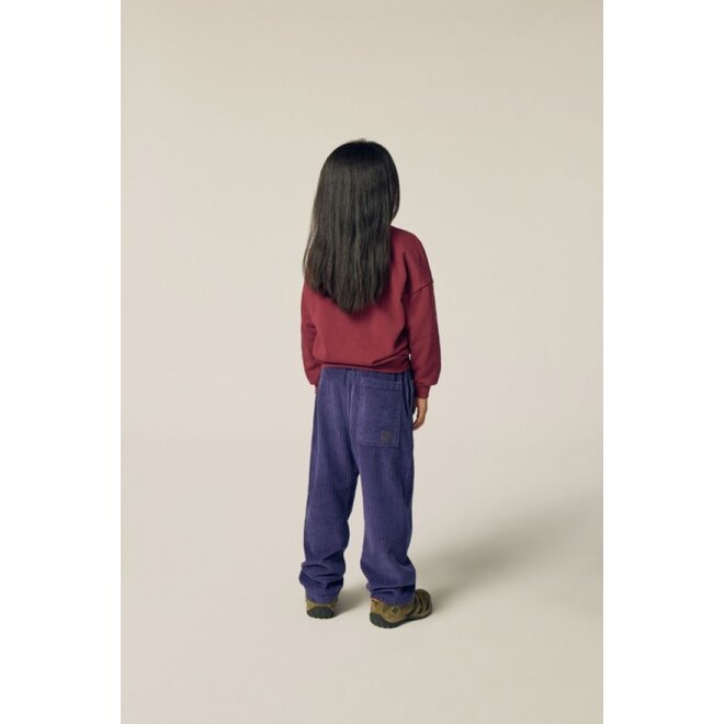 The Campamento | Big Blue Daisy Sweatshirt Burgundy