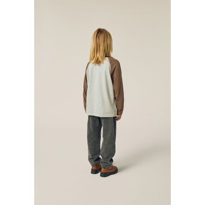 The Campamento | Bicolor Patches Denim Trousers Grey