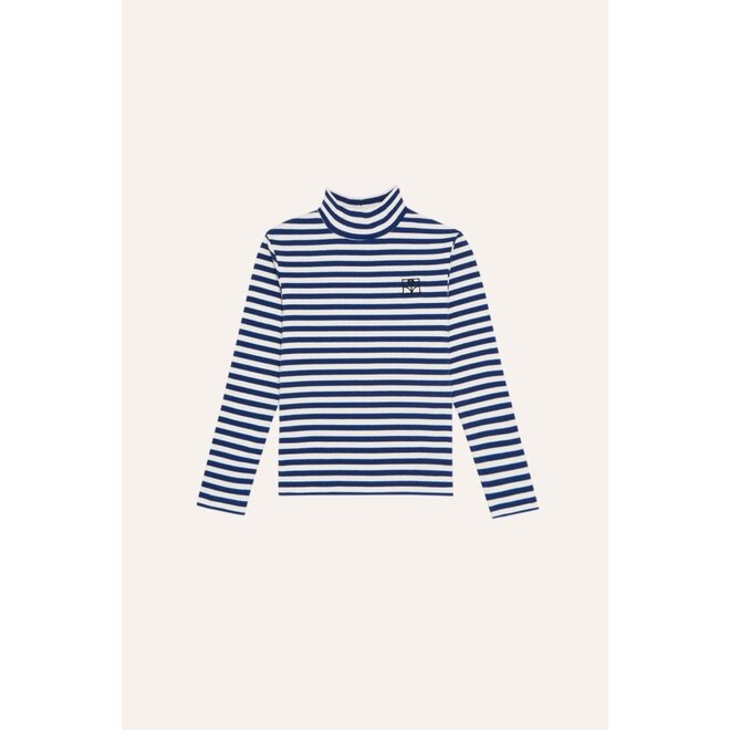 Blue Stripes Turtle Neck Tshirt