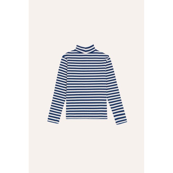 The Campamento | Blue Stripes Turtle Neck Tshirt