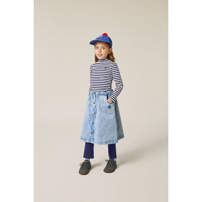 The Campamento | Blue Stripes Turtle Neck Tshirt
